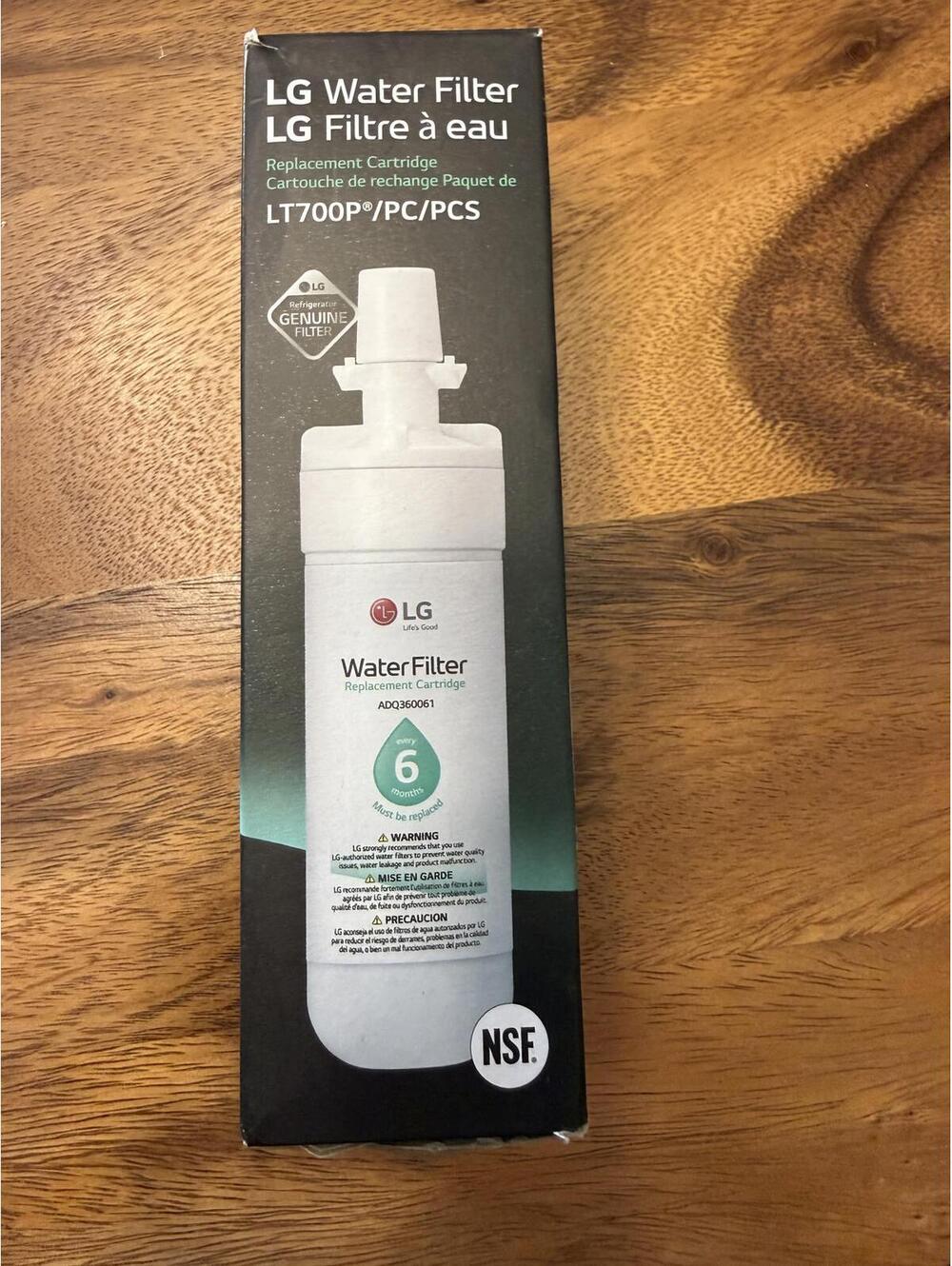New LG Water Replacement Filter Cartridge LT700P/PC/PCS